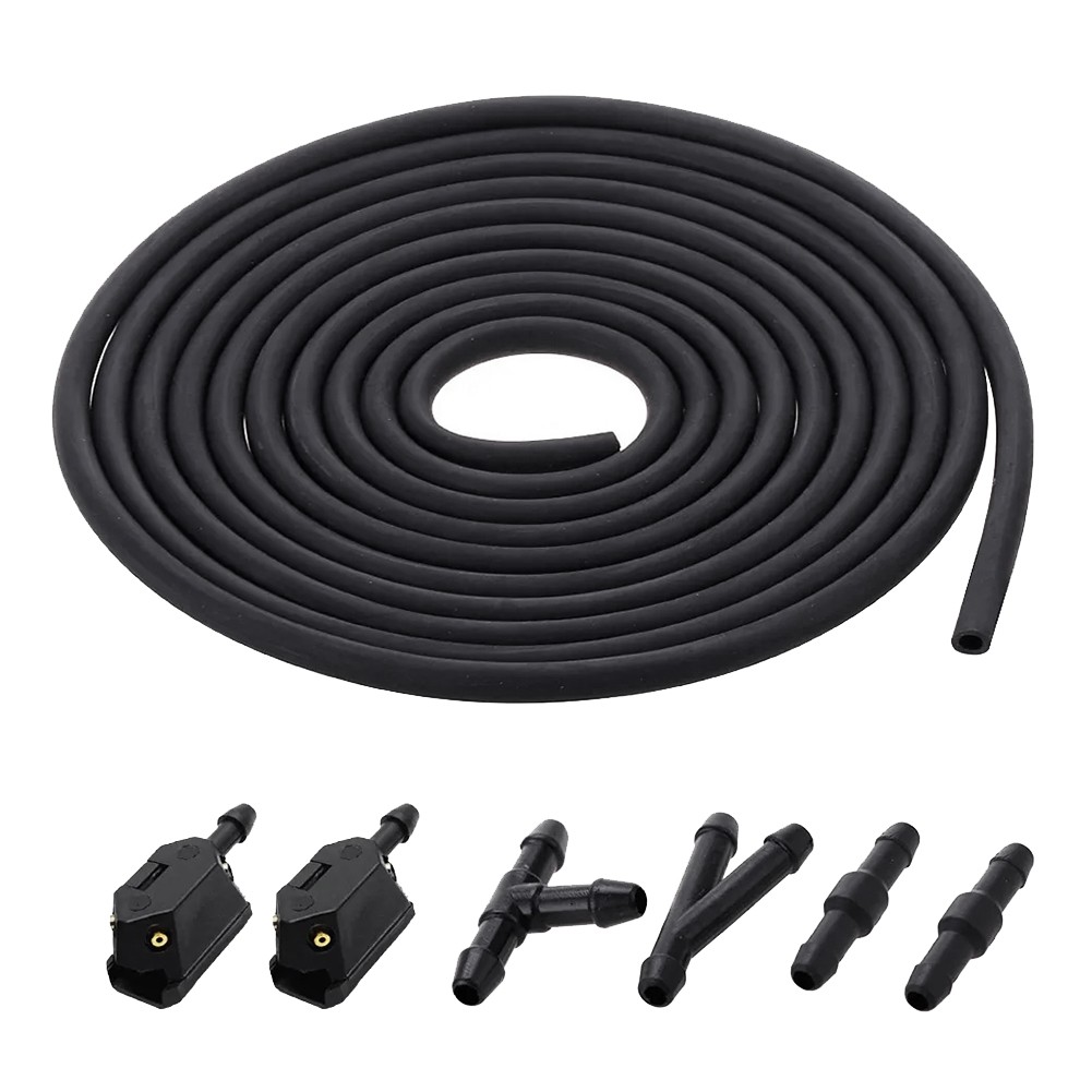 7Pcs/Set Front Windscreen Wiper Washer Nozzle 4 Way Check 2M Tube Pipe1614 gallery
