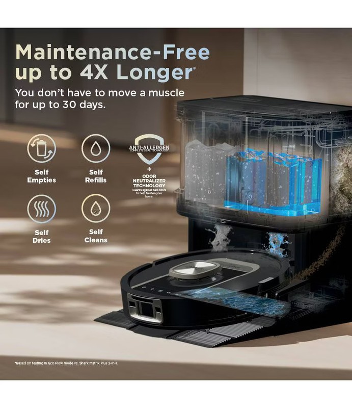 Shark PowerDetect ThermaCharged Robot Vacuum & Mop 2-in-1, NeverTouch Pro gallery