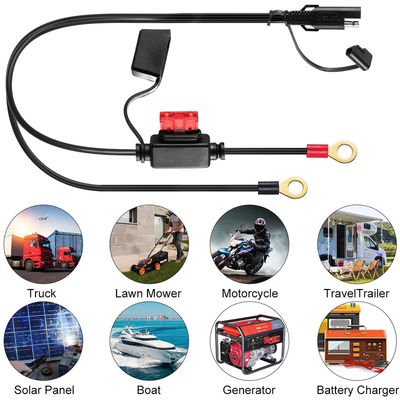 Battery Quick Connect Cable W/ Sae 2 Pin Ring Terminal Sae Connector Harness gallery