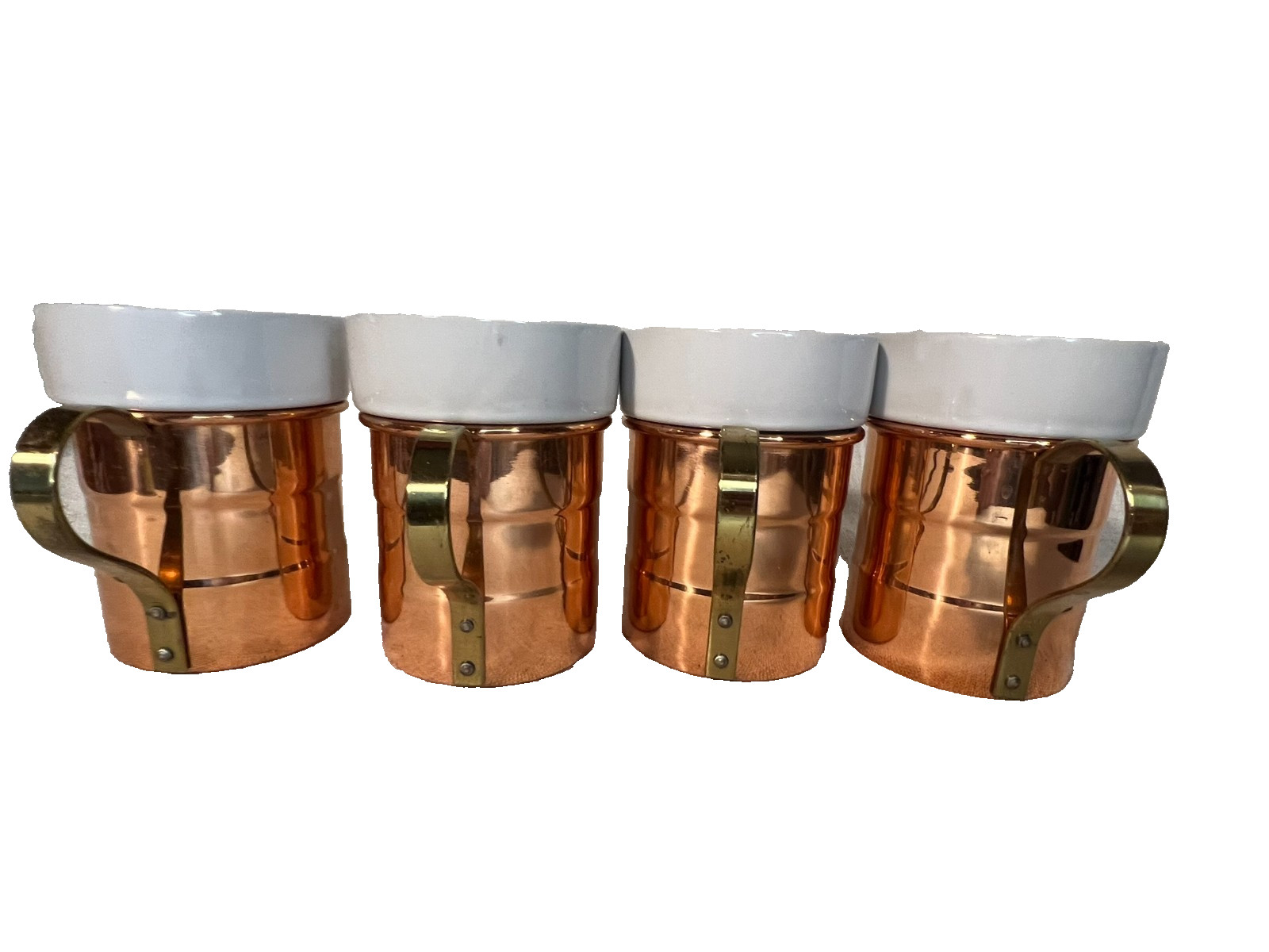 DAEWOO 4 COPPER/CERAMIC COFFEE MUG SET~Glasses*Tumblers gallery