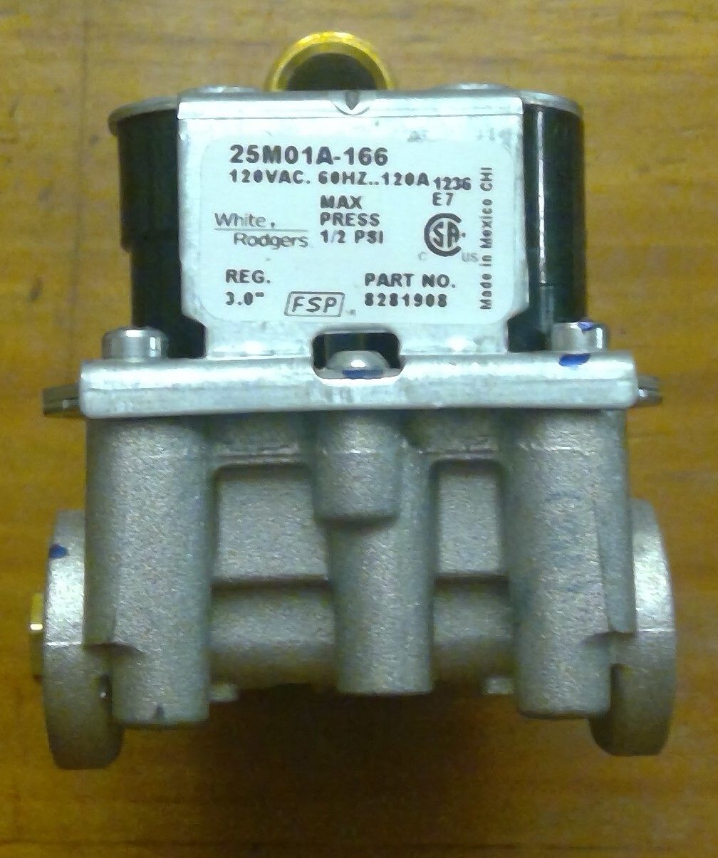 Whirlpool 25M01A-166, 8281908, Gas Valve with Coils, Natural Gas, 120V, 60HZ gallery
