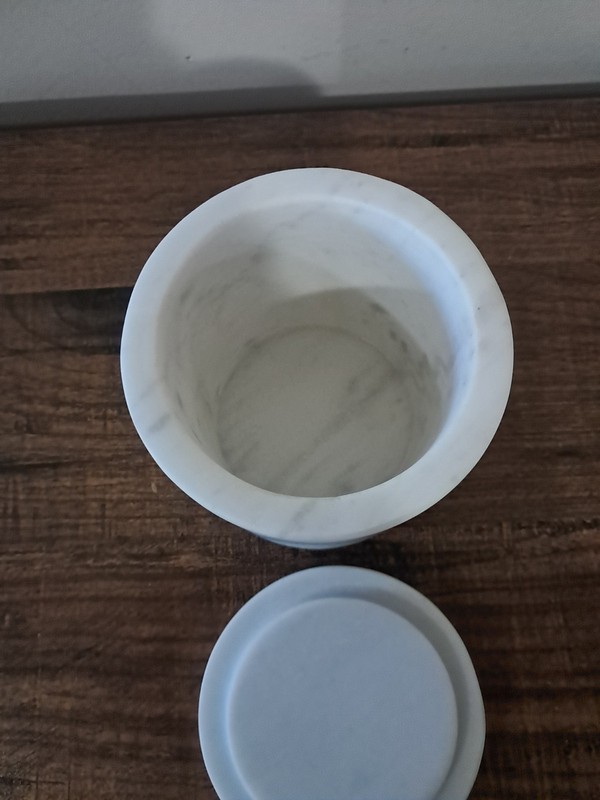 CB2 Large Marble Canister gallery