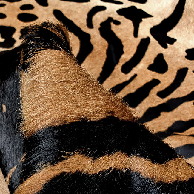 8x7 Ft. Real Cowhide Rug BENGAL TIGER print printed natural Cow Hide zebra brown gallery