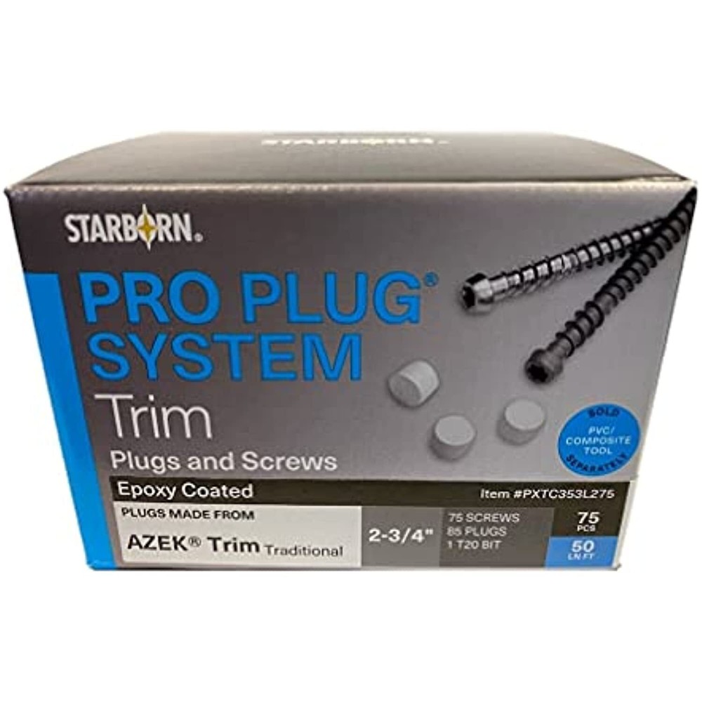 Pro Plug PVC Plugging System for AZEK Traditional Trim - Epoxy Steel - 75 pcs