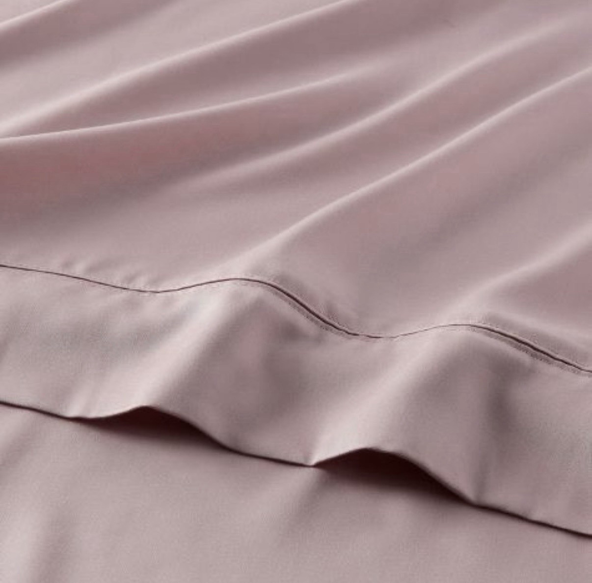 Full Tencel Lyocell Mauve Rose Ash Solid Color Sheet Set with 2 Pillowcases gallery