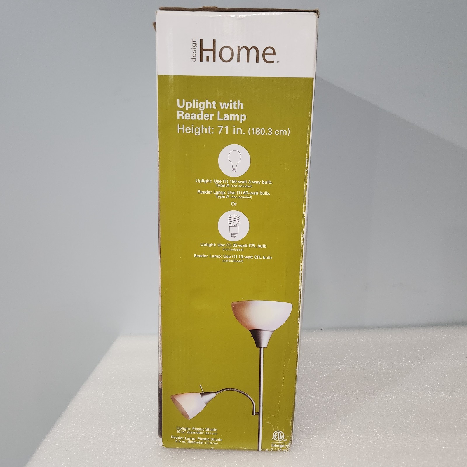 Design Home Uplight Floor Lamp with Reading Light, Standing Lamp, ... gallery