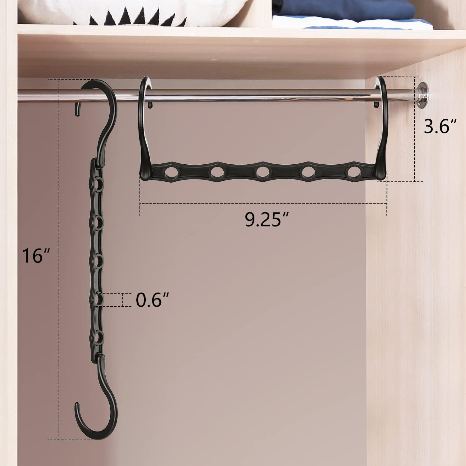 AMKUFO 6 Pack Closet Organizers Magic Hangers Space Saving for Clothes gallery