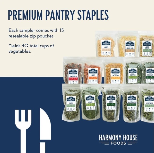 Vegetable Sampler (15 ZIP Pouches)-The Vegetable Sampler contains our exclusive. gallery