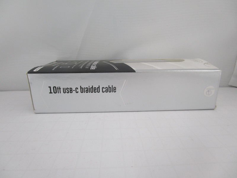 i Essentials WHITE Fast Charging Braided USB Type-C Cable 10 ft. - FREE SHIPPING gallery