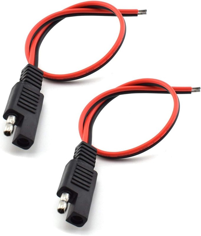 High-Quality 1ft SAE Extension Cable, 10A Quick Connector for Solar Batteries gallery