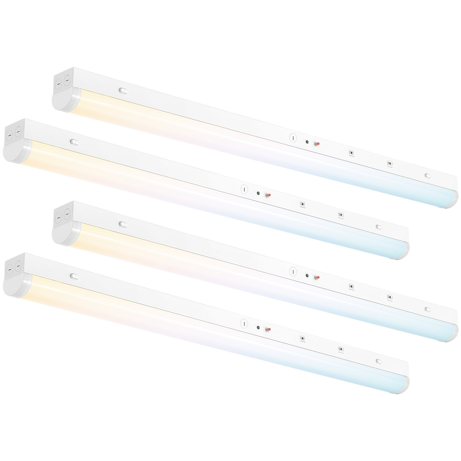 4 Pack 4FT LED Linear Strip Light Fixtures, 40W/32W/24W Shop Lights 35/40/5000K gallery