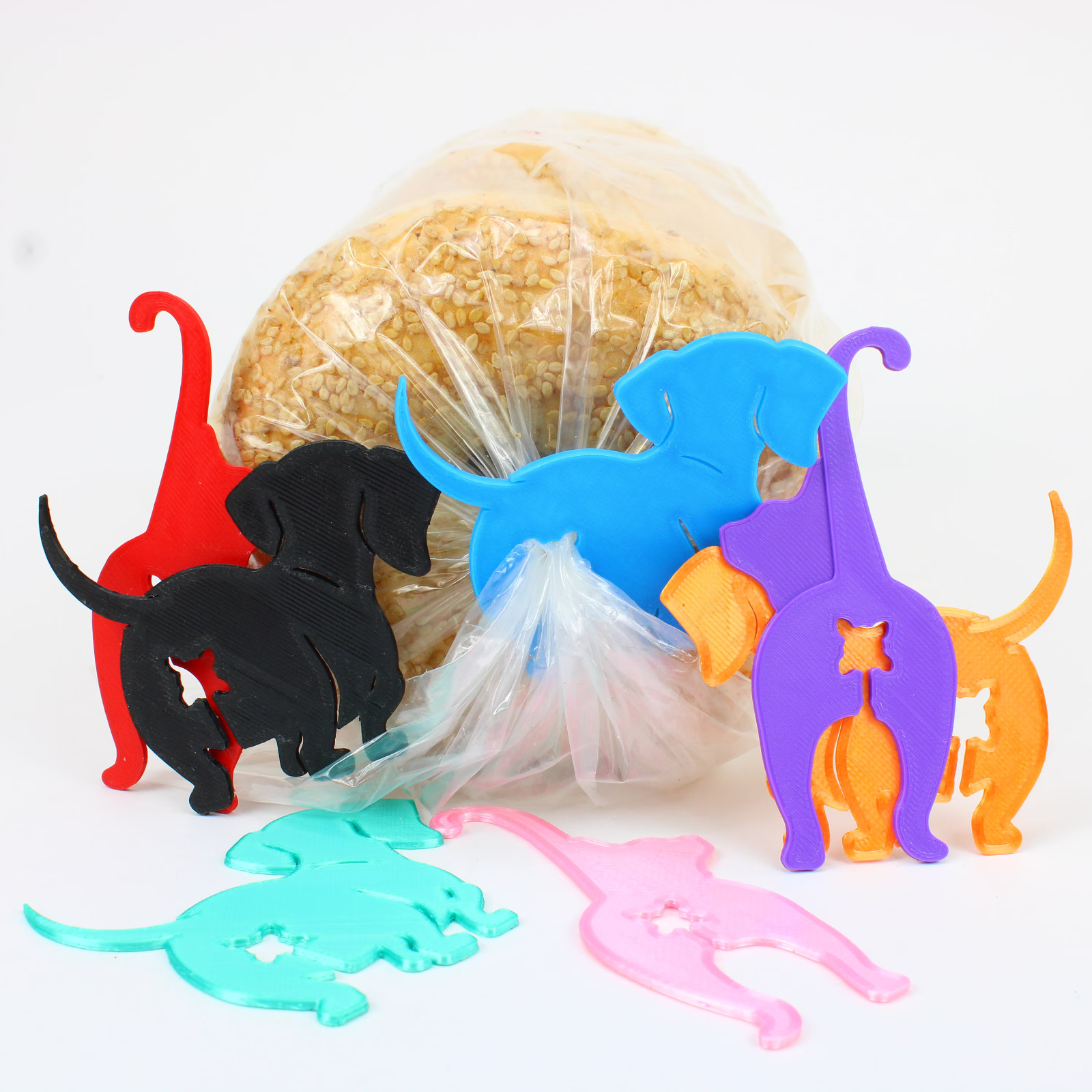 Dog Cat Bread Bag Clips Food Bag Clips Squeeze Food Fruit Bread Bag Cinch gallery