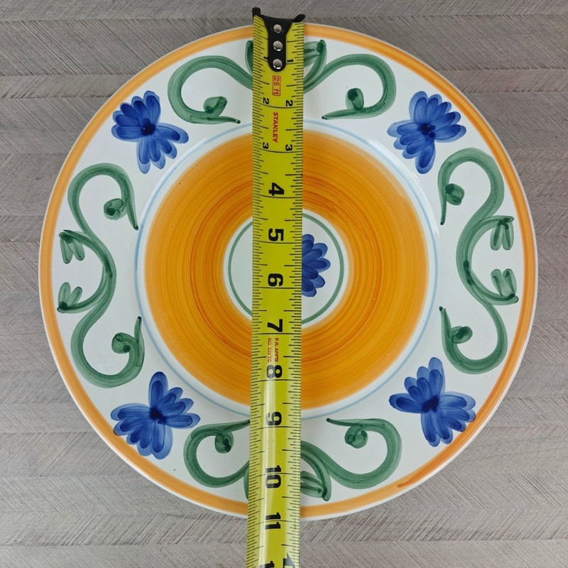 Williams-Sonoma Sunshine Ceramic Dinner Plates Set Of 4 Floral Design Italy gallery