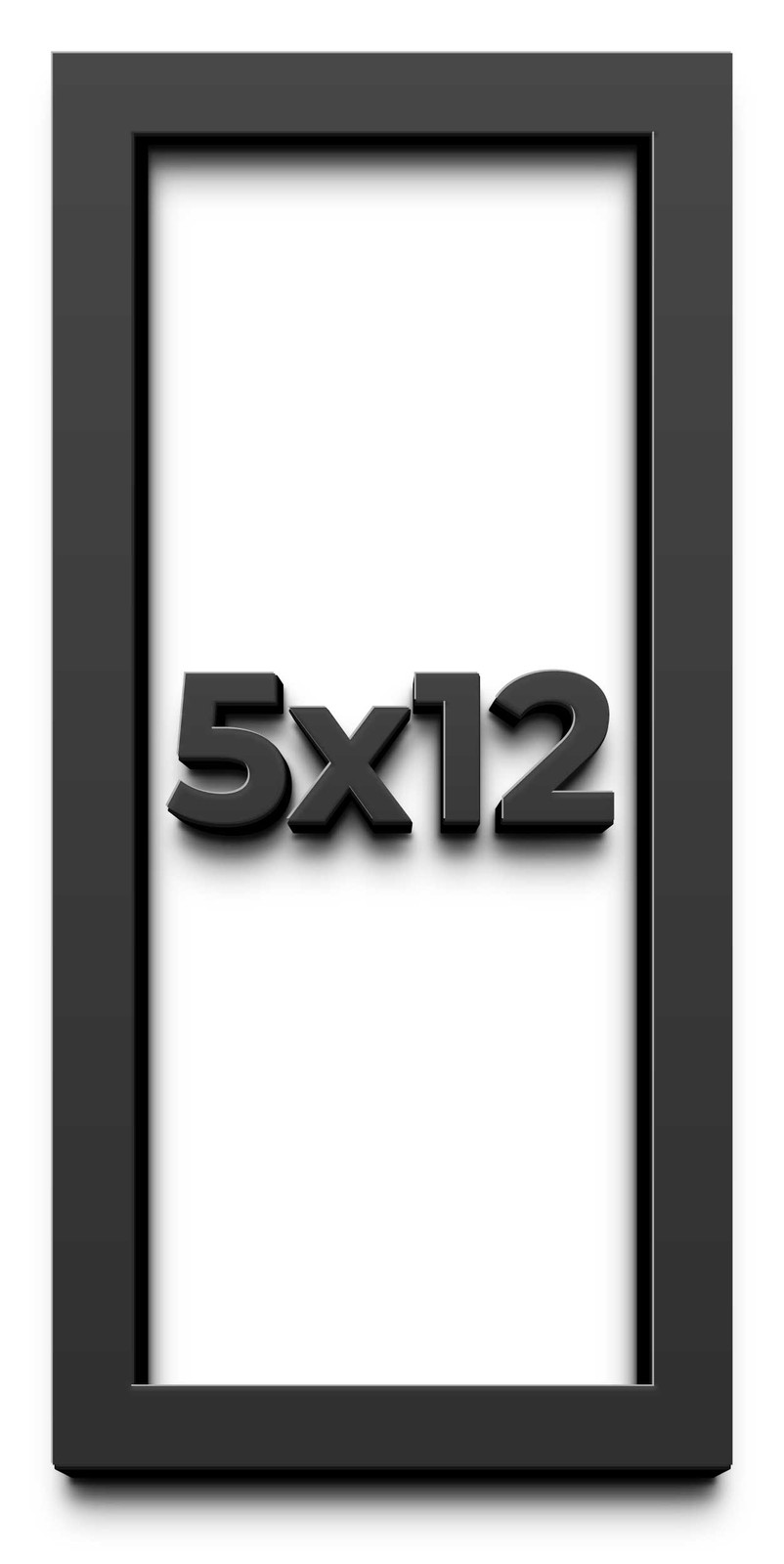 5x12 In Shadow Box Frame Black | 1 inches Deep Real Wood Contemporary Shadowbox gallery