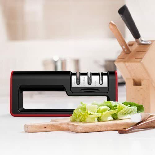 Knife Sharpener Professional Ceramic Tungsten Kitchen Sharpening System 3 Stage gallery