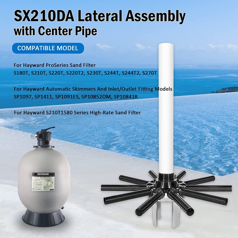 Replace for Hayward S210T Pro Series Sand Filter SX210DA Lateral Assembly gallery