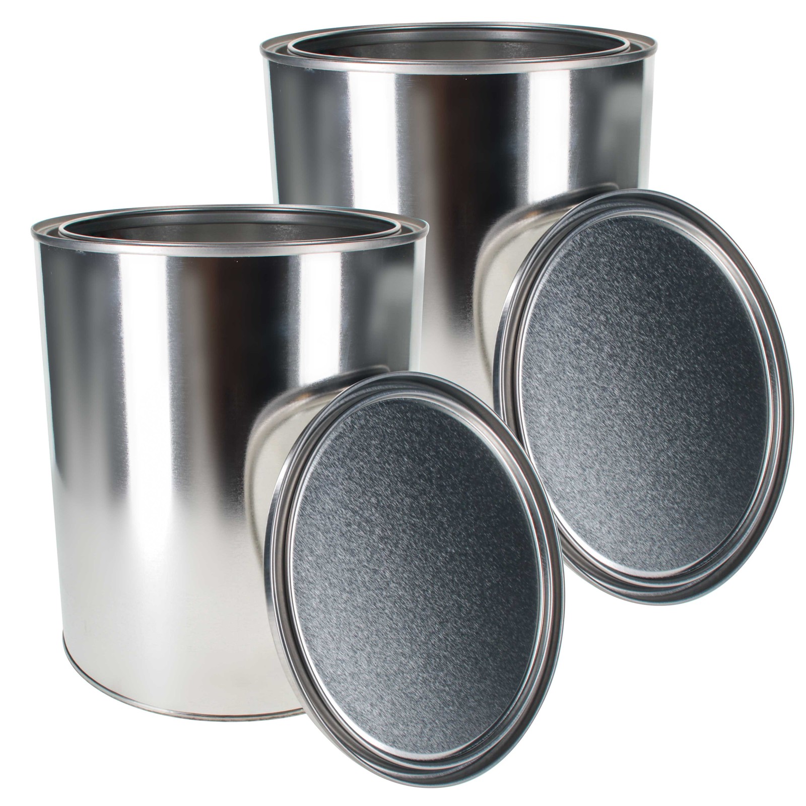 1 Gallon (128 Ounce) Paint Cans & Lids (2 Pack) Unlined Metal Paint Cans gallery