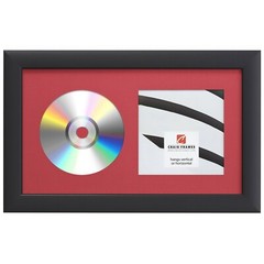 Craig Frames Complete 7×12 CD Display Mat in 1″ Black Frame with Glass