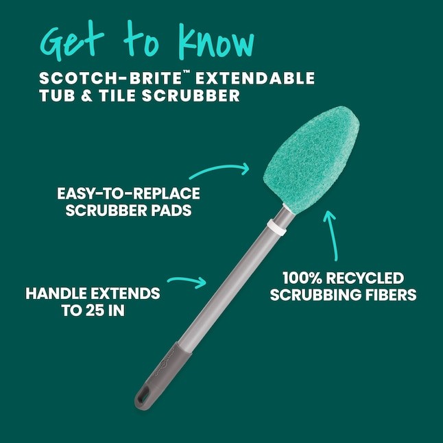 Scotch-Brite Shower Scrubber Poly fiber Stiff Tile and Grout Brush gallery