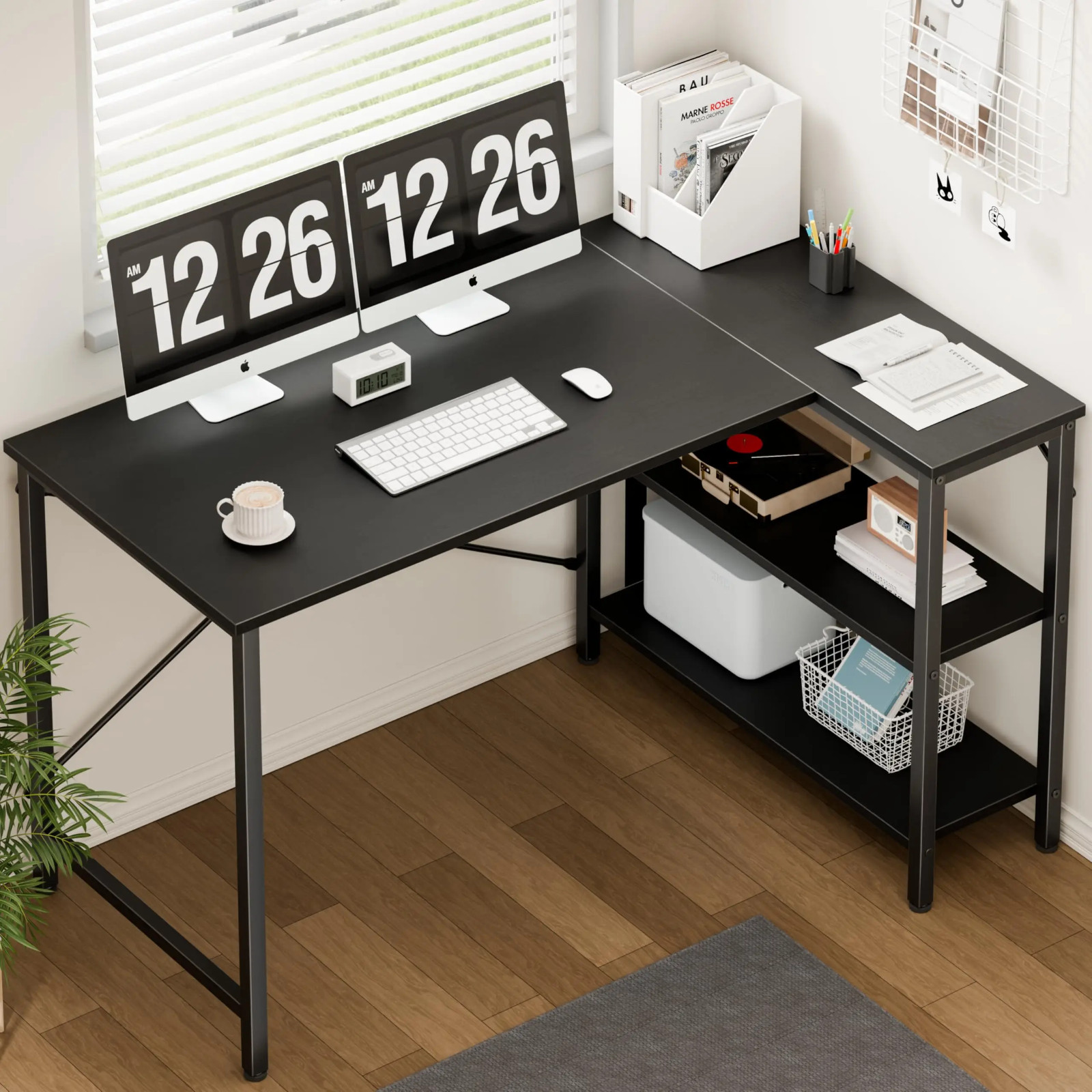 JHK L Shaped Desk 47 Inch Computer Desk Gaming Furniture Corner Desks Home gallery