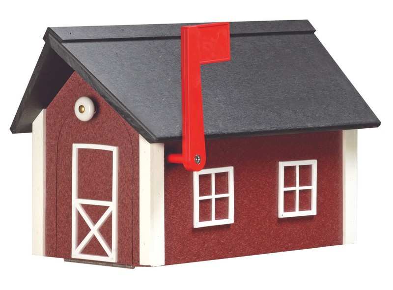 Amish-Made Standard Poly Mailboxes with Poly Roofs gallery