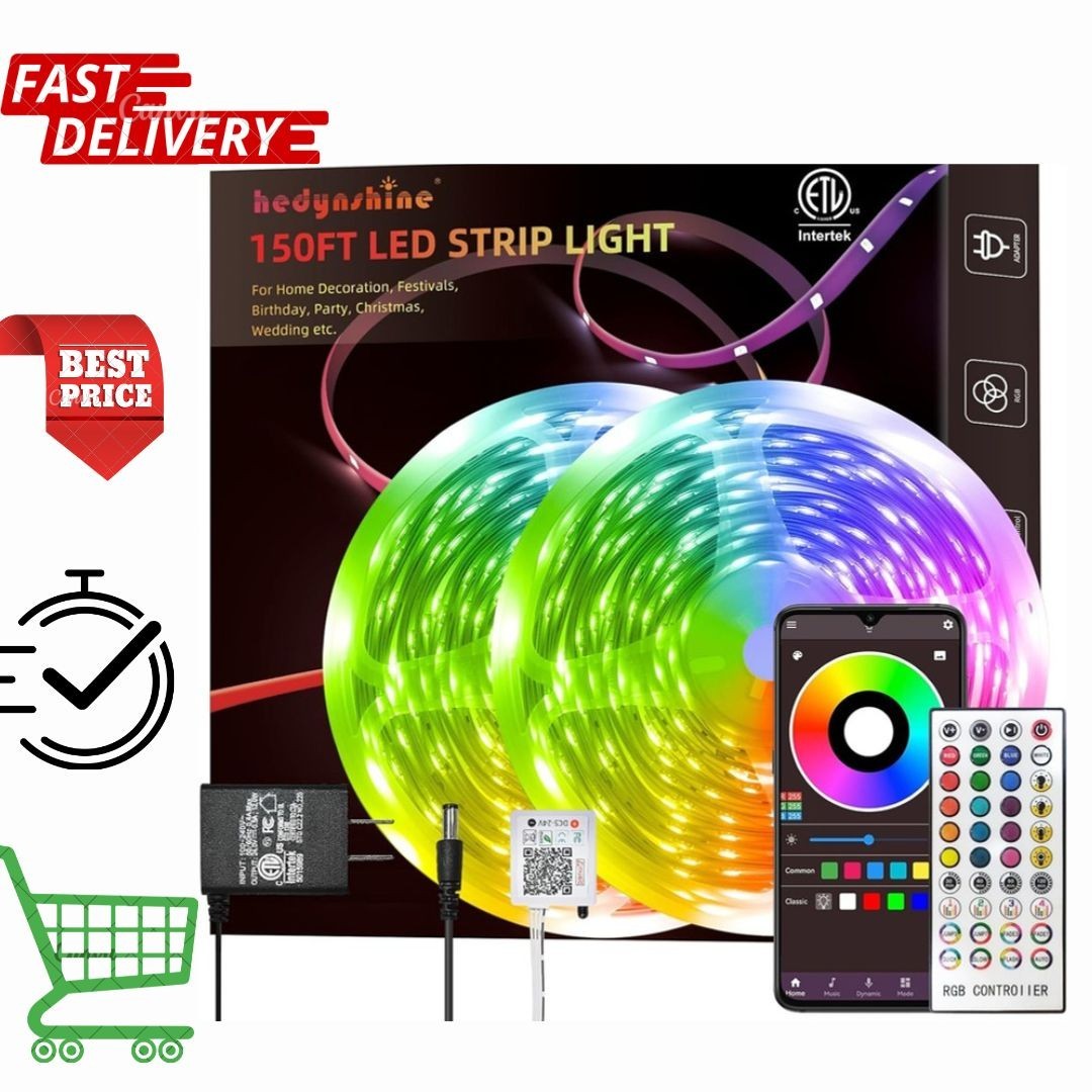 150Ft LED Strip Lights Smart Light with App Remote Control RGB LED Lights Music gallery
