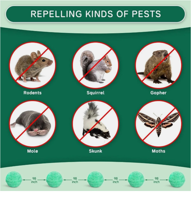 Rodent Mouse Repellent 14 Pack, Peppermint Oil Moth Balls for Mice Rats Deter gallery