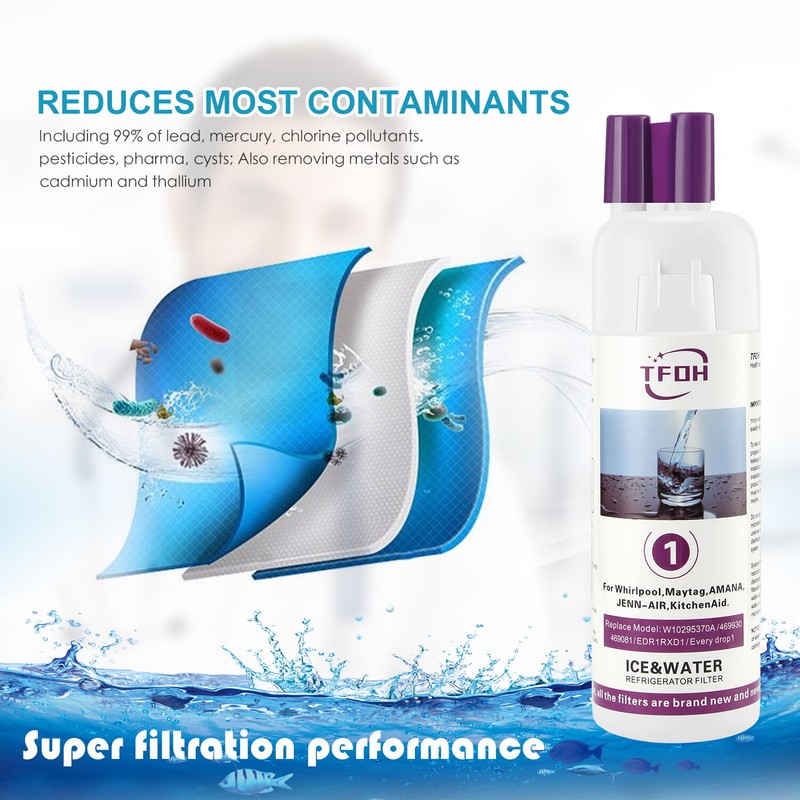 Refriger²ator Ice Replacement For W10295²370A EDR1²RXD1 Filter 1 9081 4PACKS gallery