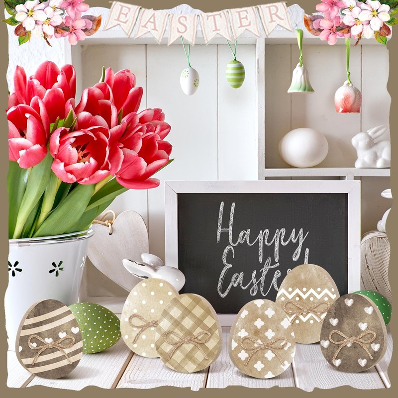 Seeloowy 6 Pcs Easter Table Decorations 3.15 x 3.94 inches, as pictures shown gallery