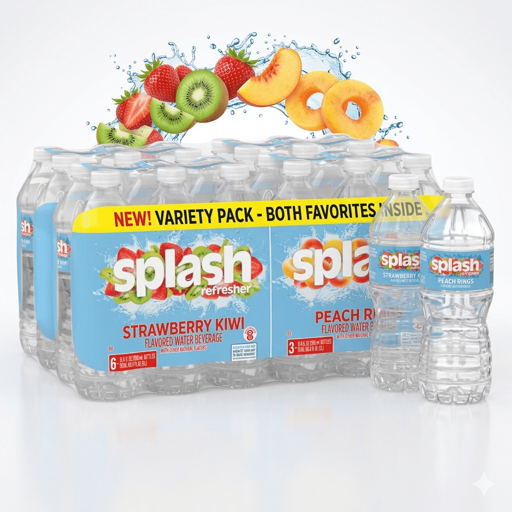 SPLASH Refresher Strawberry Kiwi & Peach Rings 16.9oz 24 Pack 12 Each gallery