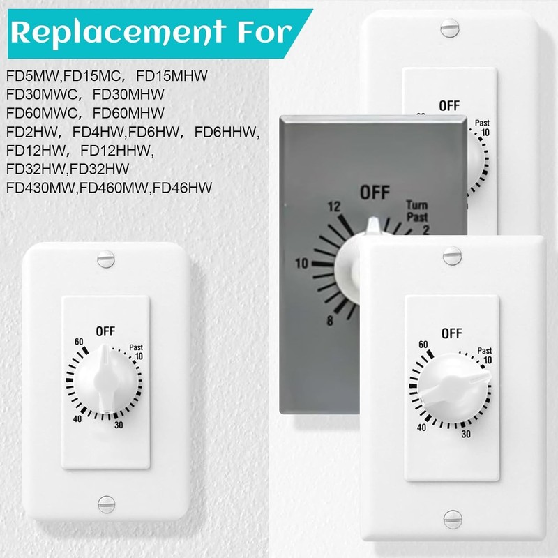 2 Pack Timer Switch Knob Replacement for Intermatic FD Series Wall Fan Heater gallery
