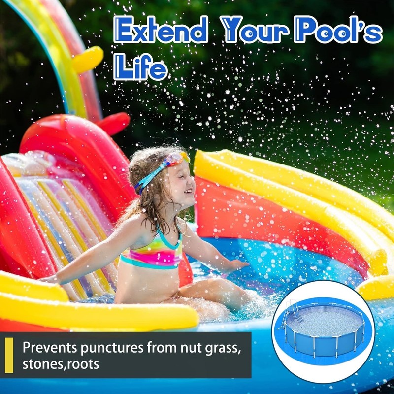 Versatile 24 Ft PVC Pool Ground Cloth – Ultimate Protection for Your Pool Base gallery