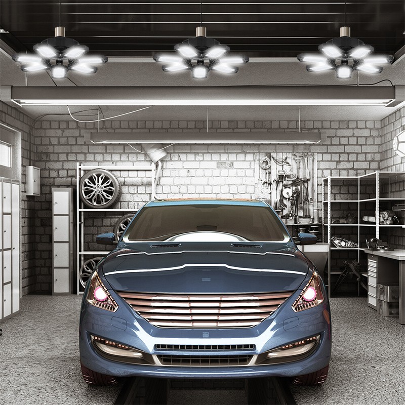 ✅12000000LM LED Super Bright Work Shop Garage Light Ceiling Light Deformable US gallery
