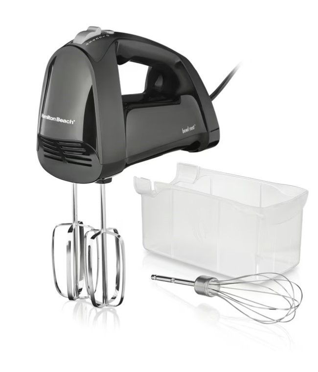 Hamilton Beach 6 Speed Hand Mixer, Quick Burst, Storage Case, New, Black, 62690 gallery