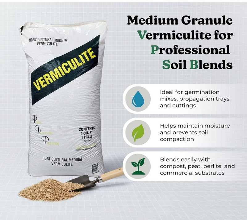 4 Cubic Feet Medium Vermiculite - Professional Grade Soil Conditioner & Additive gallery