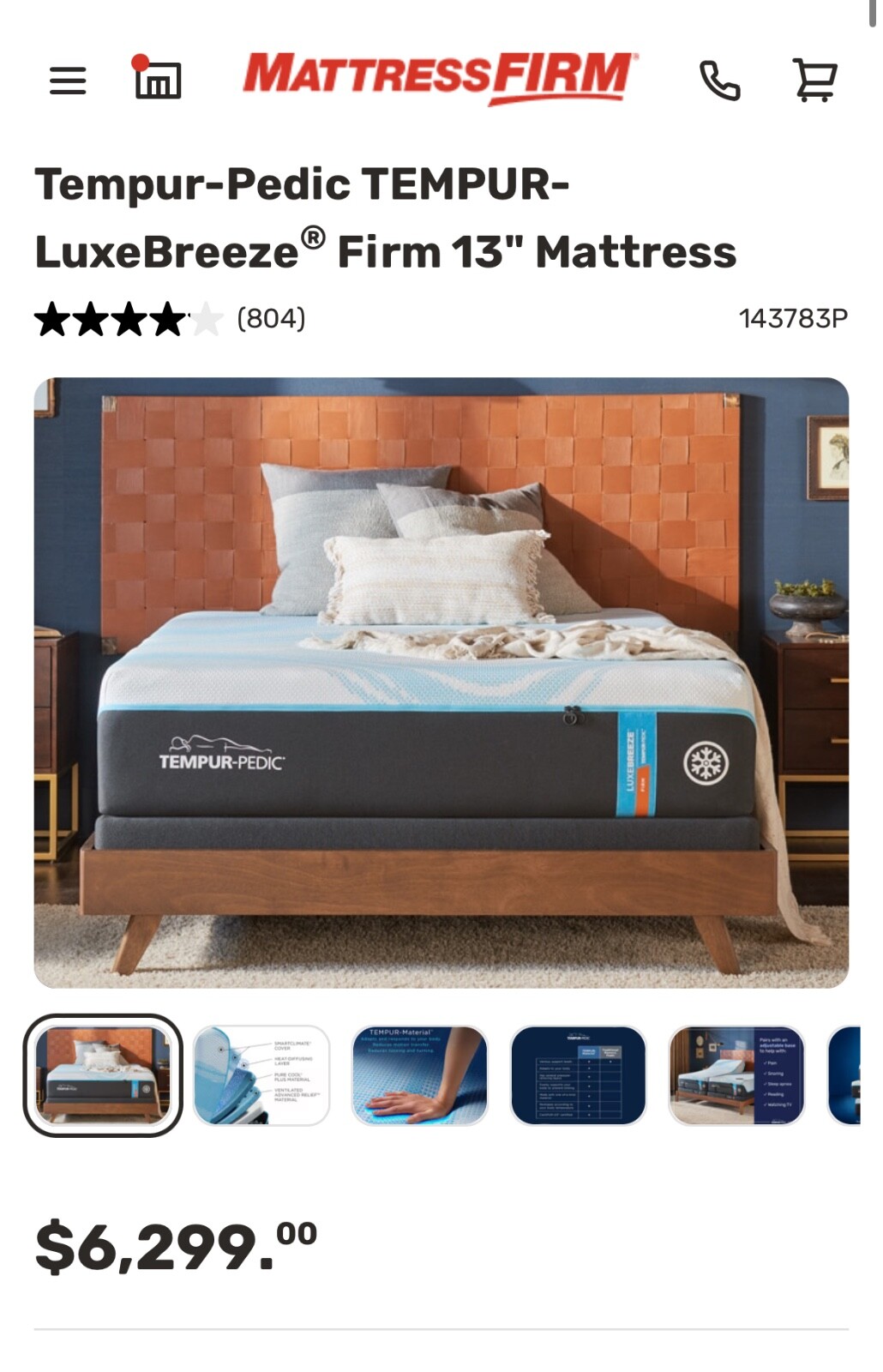Tempurpedic Luxebreeze CalKingMattress gallery
