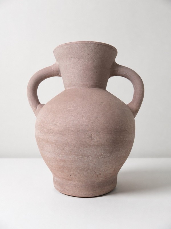 Ceramic Vase-Double Handle, Boho Ceramic Pottery 10inch, Farmhouse Decor Rustic gallery