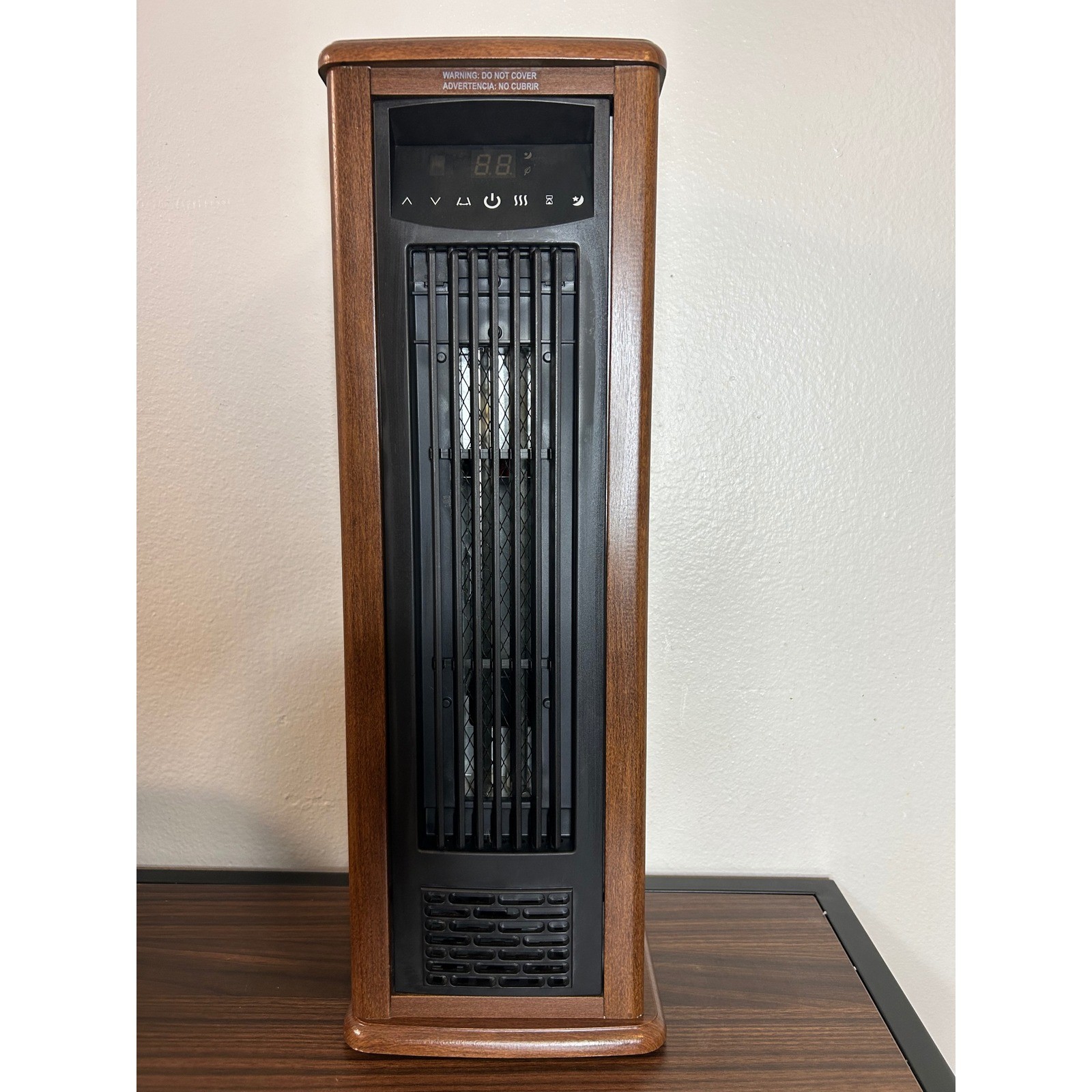 Greentouch Home Infrared Tower Heater Wood Grain 25" 120V 1500W Digital Used gallery
