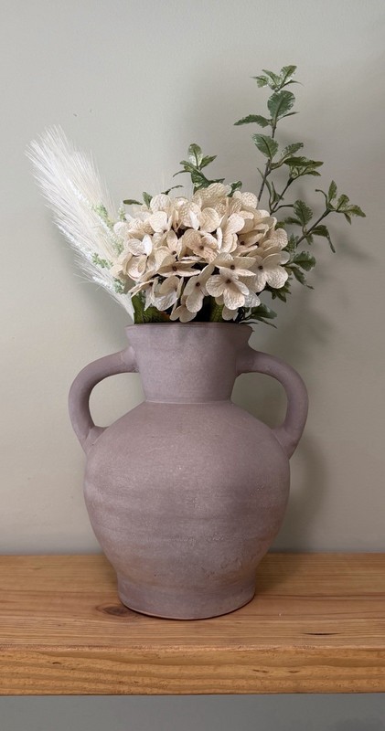 Ceramic Vase-Double Handle, Boho Ceramic Pottery 10inch, Farmhouse Decor Rustic gallery