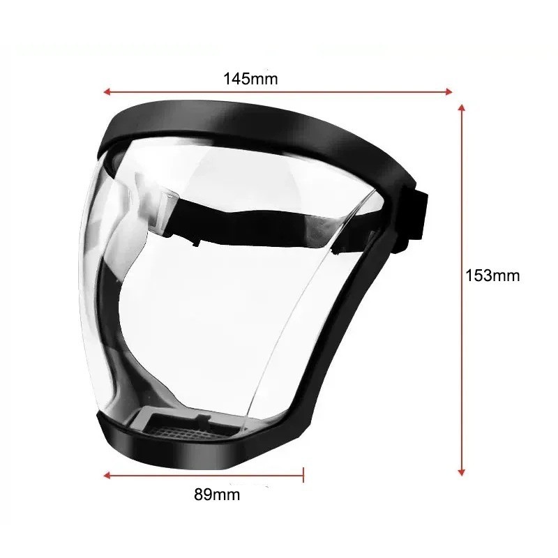 1 Adjustable Full Face Shield Protector - Clear Durable Plastic, Heat & Impact R gallery