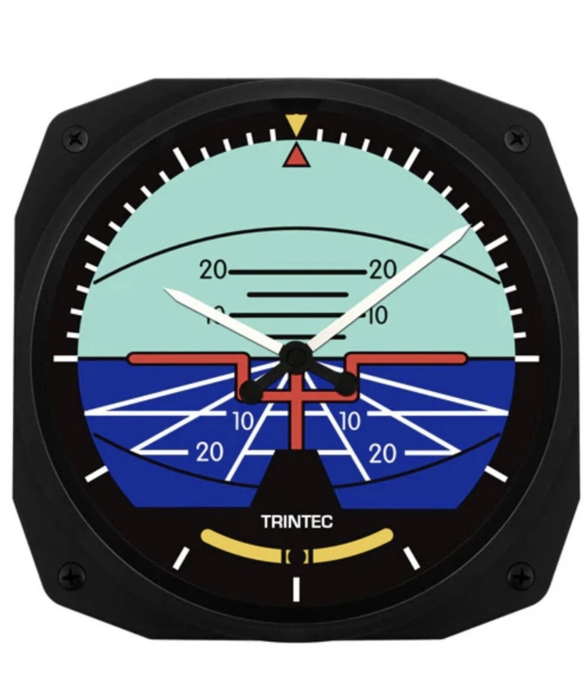 10" Classic Artificial Horizon Instrument Style Clock For Home, Office or Hangar gallery