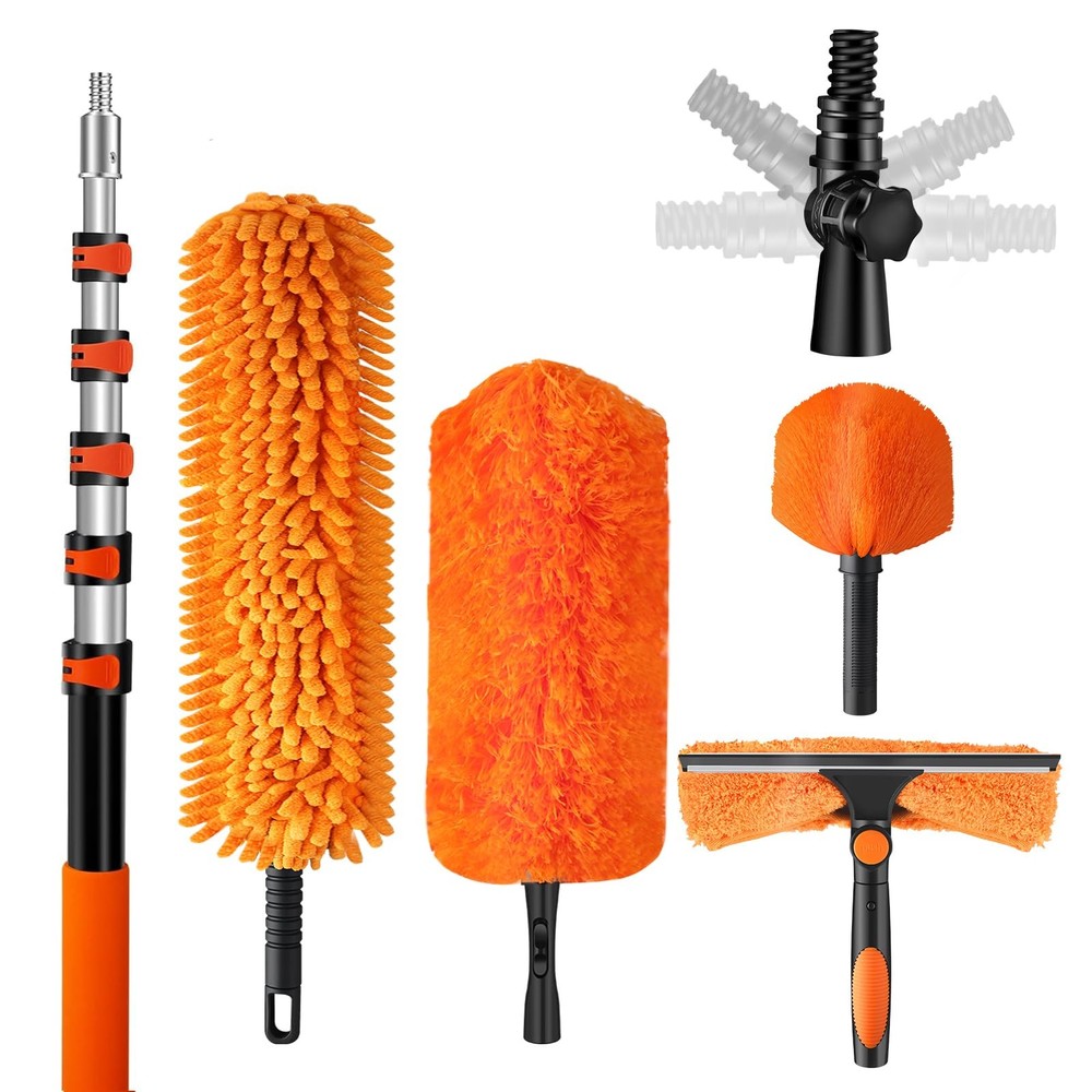 30ft High Reach Duster Kit with Extendable Pole (5-24ft),High Ceiling Duster ...