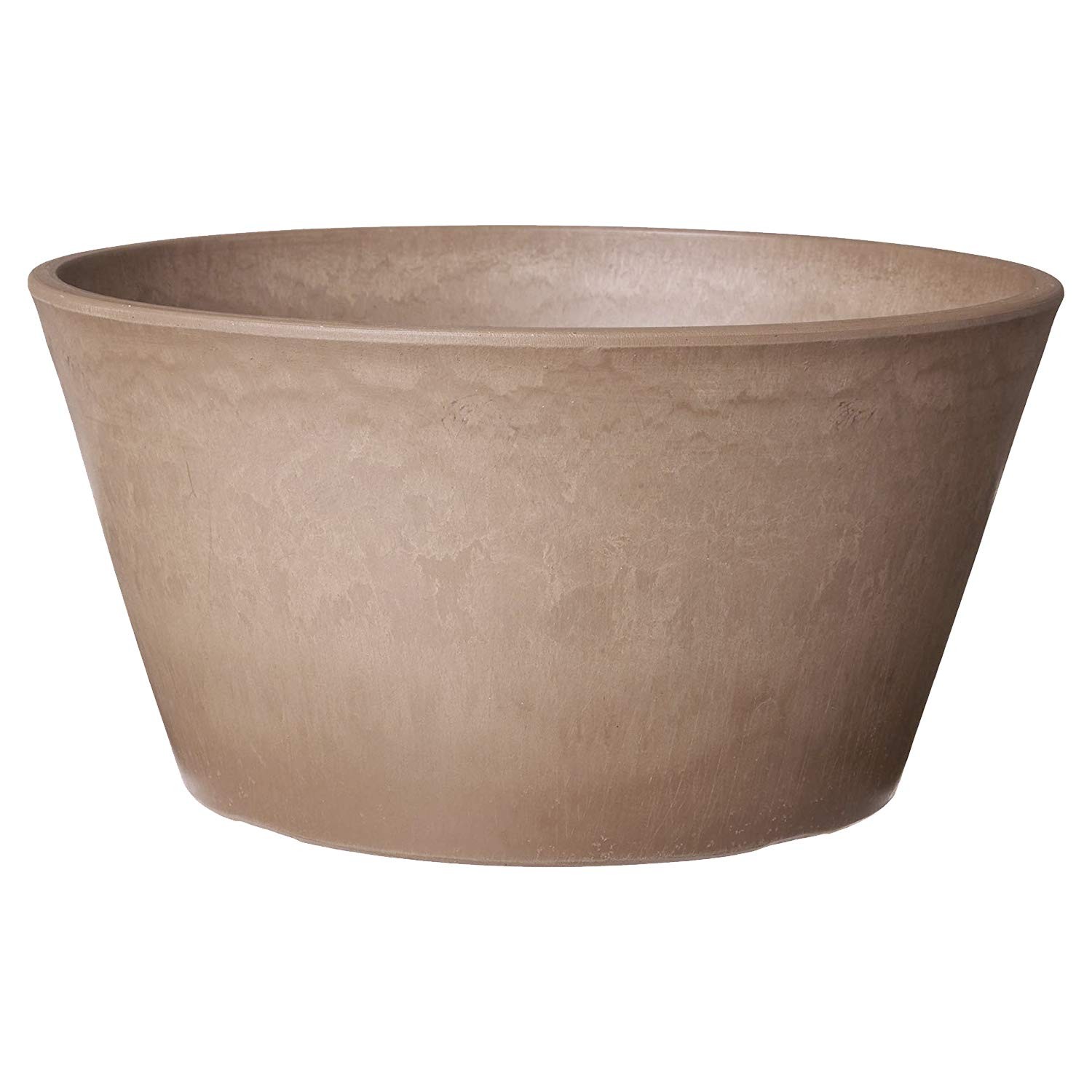 PSW Pot Collection TD25TP Plastic/Stone/Wood Composite Shallow Bulb Pan No D... gallery