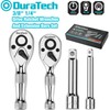 DURATECH 4PCS Stubby Ratchet Set 1/4" 3/8" Ratchet Sets 72-Tooth 2 Extension Bar gallery