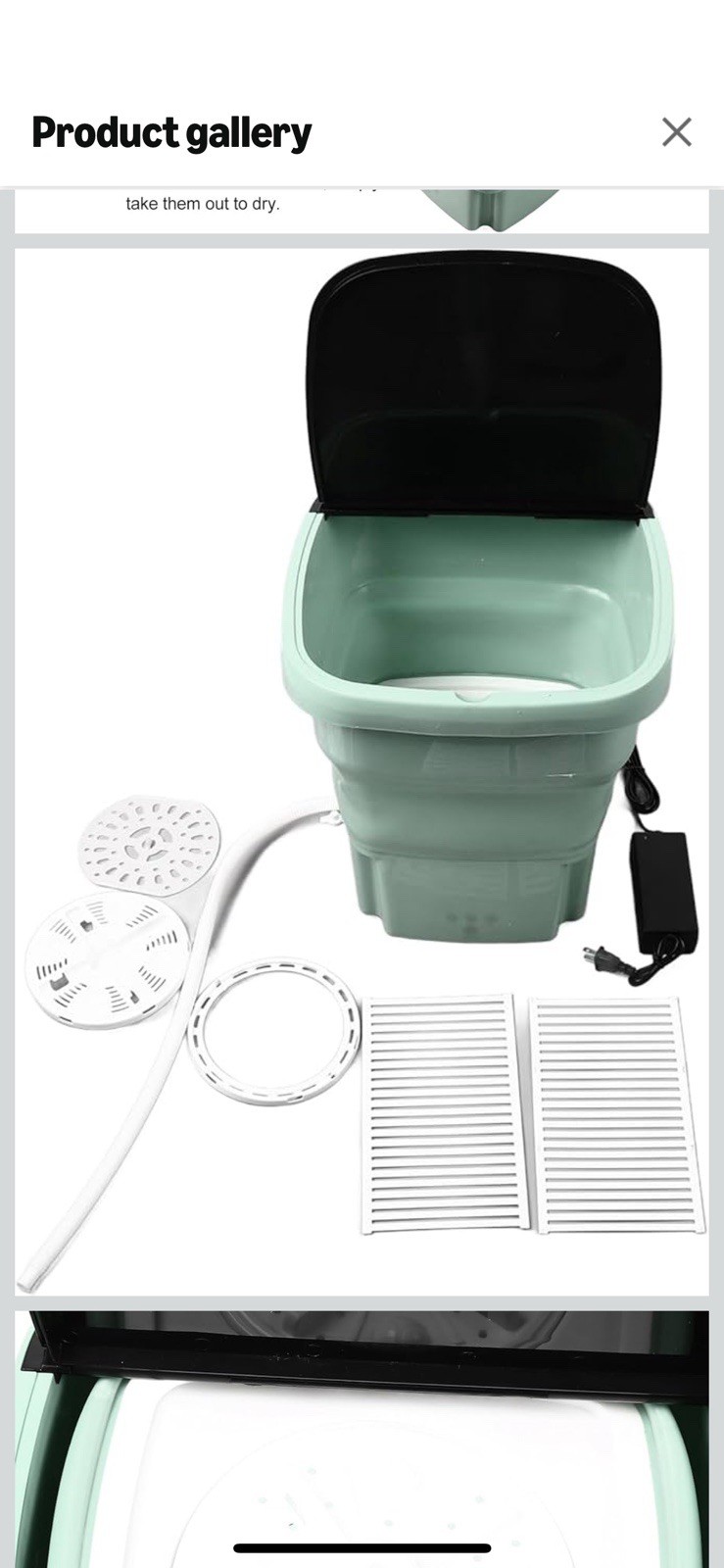 8L Mini Washing Machine Bucket Foldable Portable Laundry Machine Clothes Washing gallery