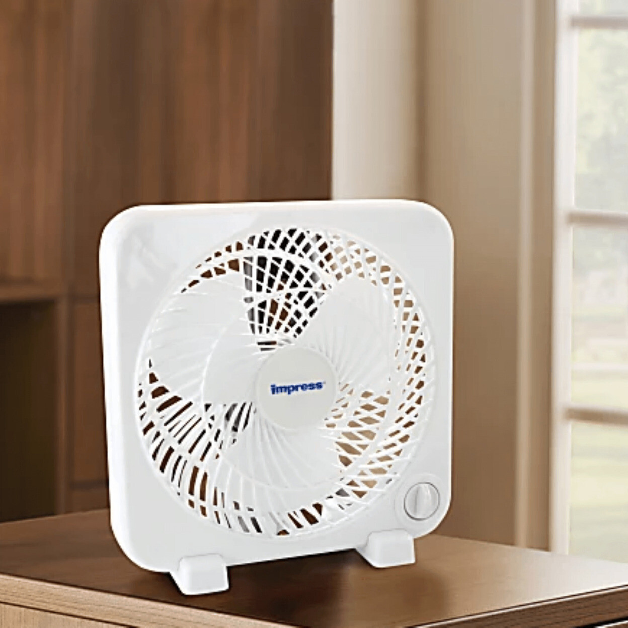 Impress 9 inch Box Fan- White gallery