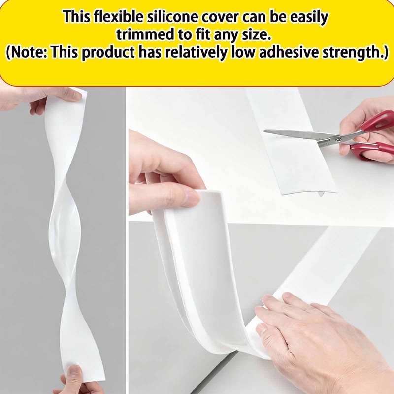 2 Pack Flexible Kitchen Stove Gap Covers, Silicone 21in&25in, White,25in gallery