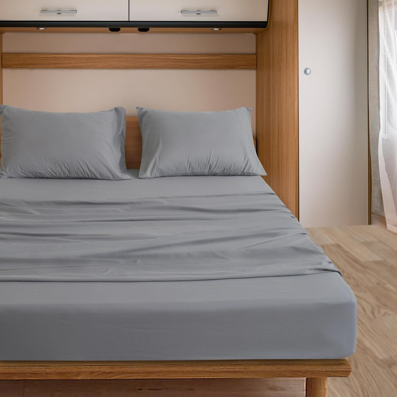 RV Queen Sheets, Super Soft RV Short Queen Sheets for RV Camper, 4 Piece Bed She gallery