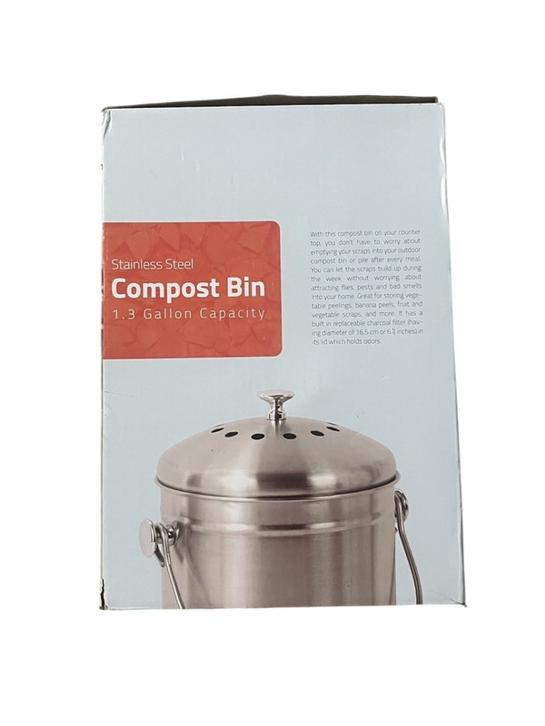 BRAND NEW Utopia Kitchen Compost Bin for Kitchen Countertop - 1.3 Gallon Bucket gallery