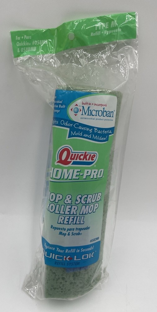 Quickie Roller Mop Refill Antimicrobial Microban Type M HomePro 0582MB